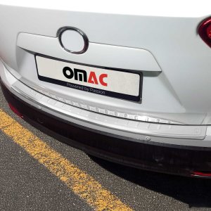 Mazda CX5 Rear Bumper Sill Cover - Omac - Brushed Silver - 2013